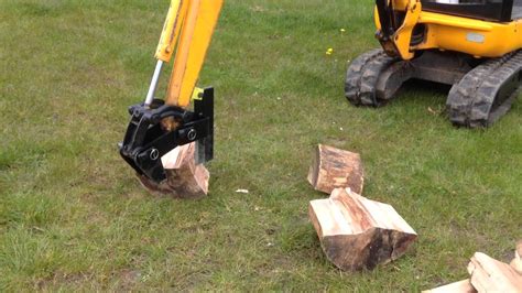 bobcat mini excavator log splitter|wood splitter attachment for bobcat.